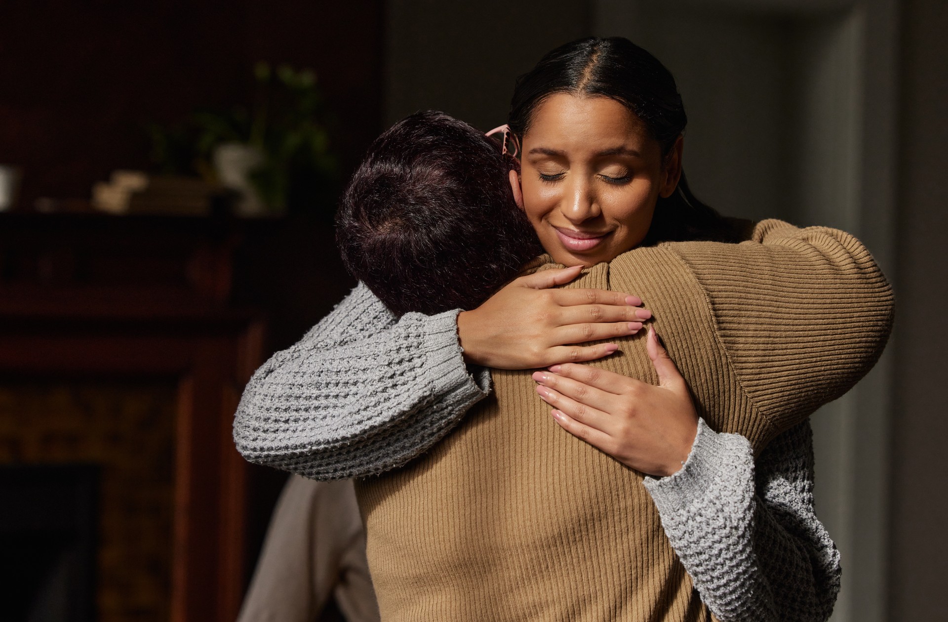 Gratitude, support group hug and woman counseling for drug abuse and mental health problem. Empathy, psychology workshop and therapy session together in a circle for team building with care and help